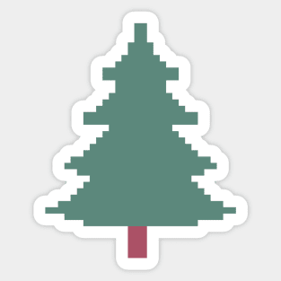 Christmas Tree Pixel Art Sticker